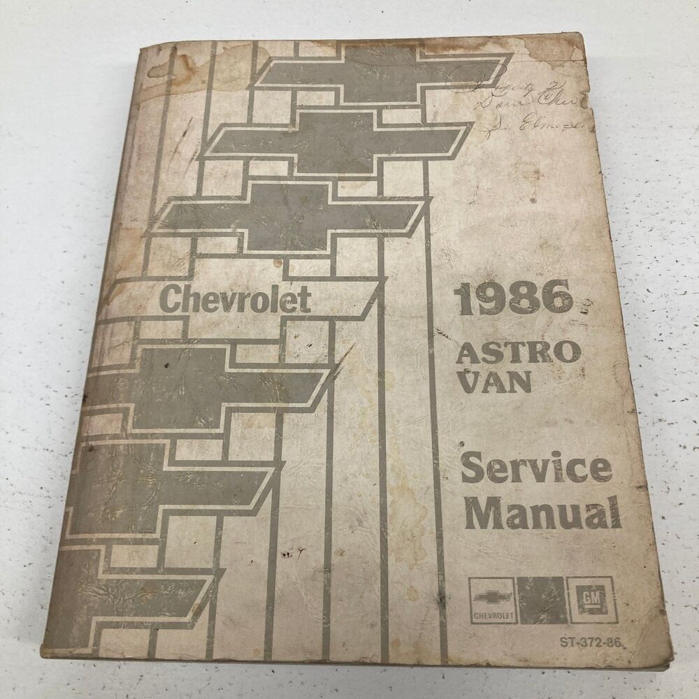 Chevrolet Astro Van Service Manual GM 1986